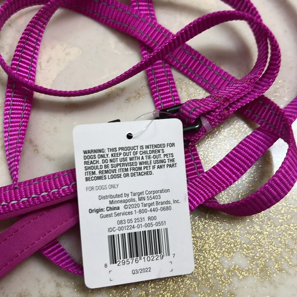 Reflective Comfort Dog Leash - XS/S - Pink - Boots & Barkley
